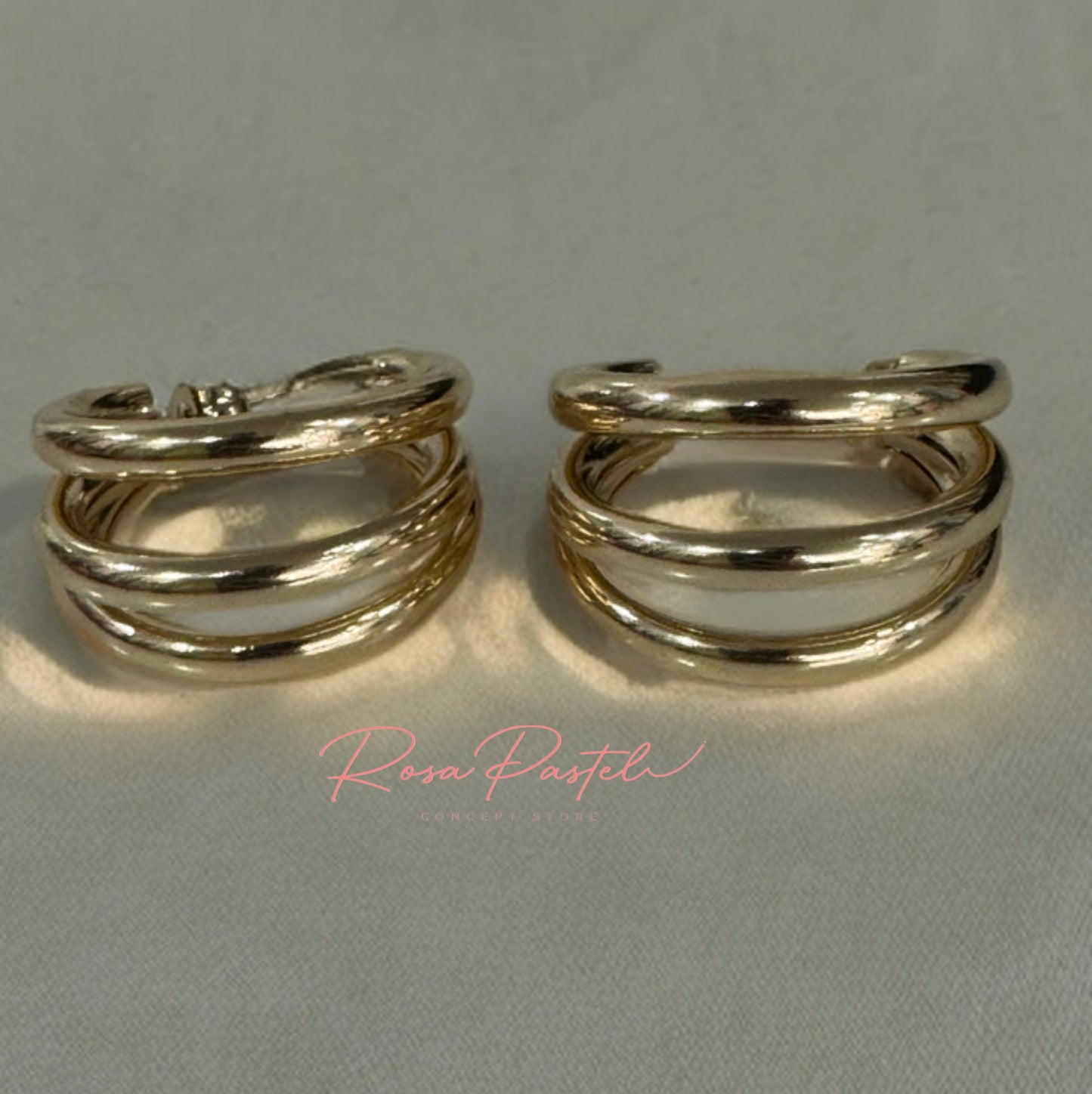 Aretes en baño de oro 18k