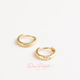 Aretes en baño de oro 18k