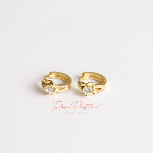 Aretes en baño de oro 18k