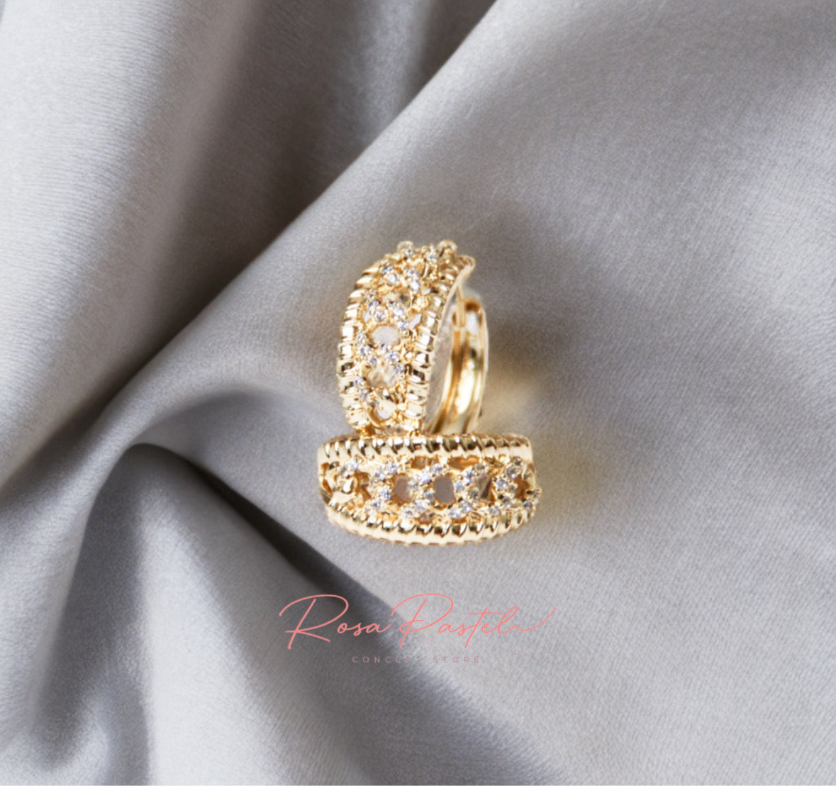 Arete en baño de oro 18k