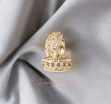 Arete en baño de oro 18k