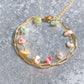 Pulsera acero en baño de oro 18 k