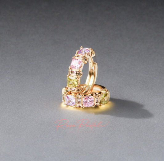 Arete en baño de oro 18k