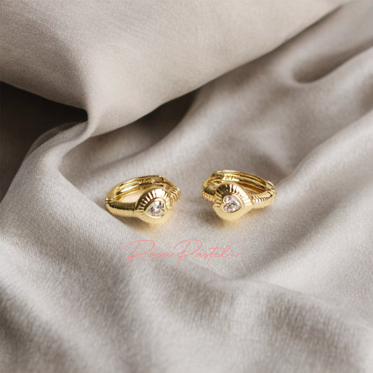 Arete en baño de oro 18K