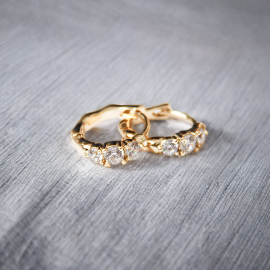 Arete en baño de oro 18k