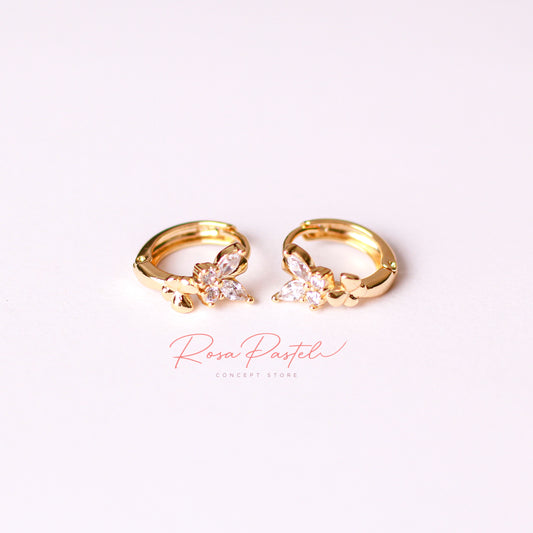 Arete en baño de oro 18k