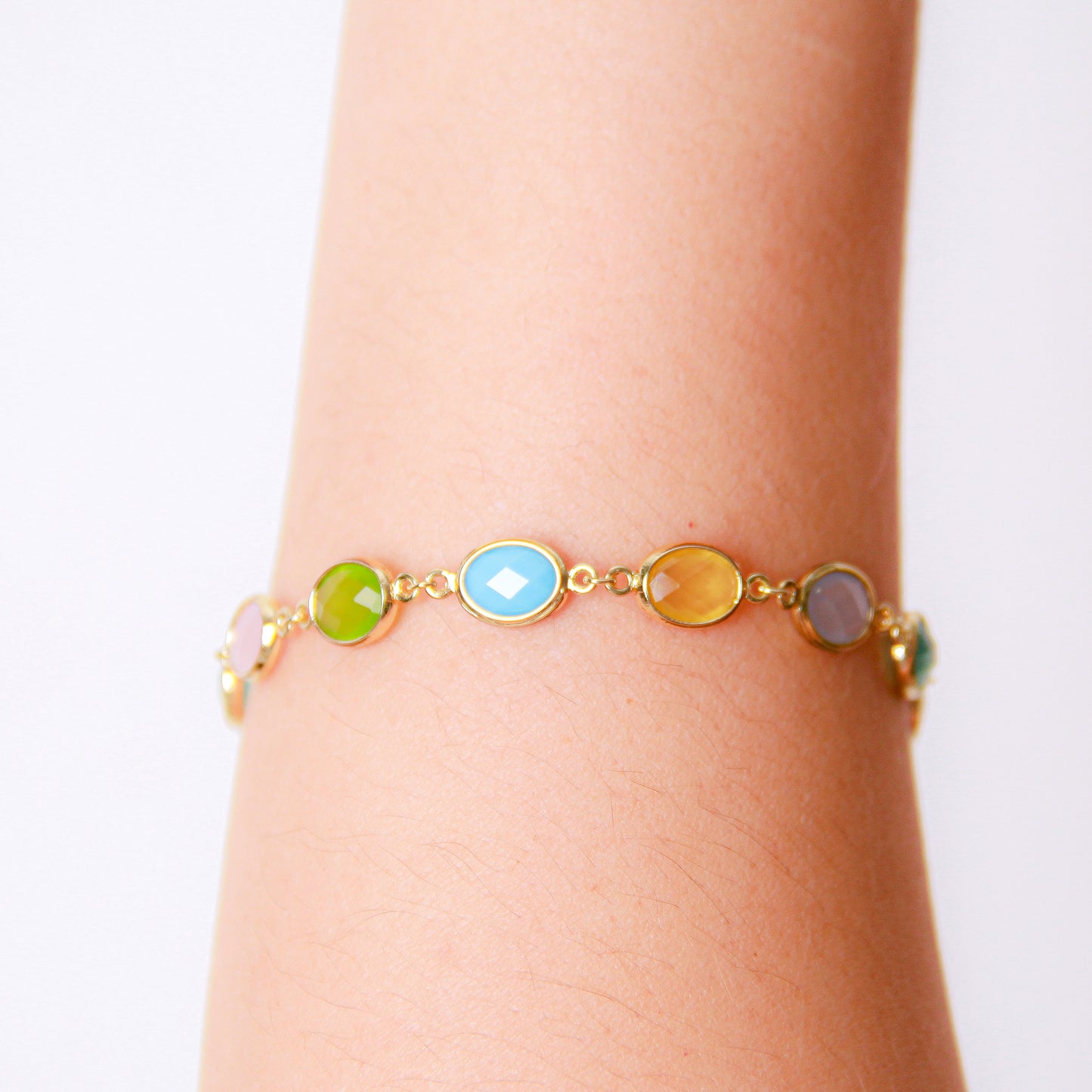 Pulsera baño de oro 18k