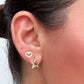 Aretes en baño de oro 18k