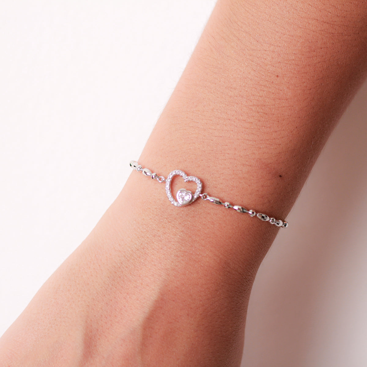 Pulsera  en baño de rodio