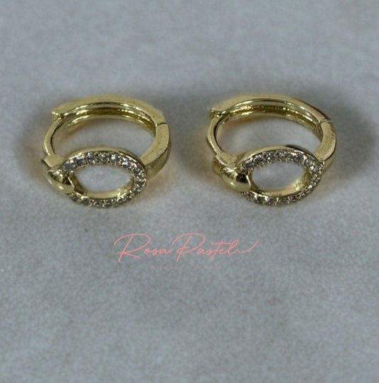 Aretes en baño de oro 18k