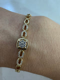 Pulsera en baño de oro 18k