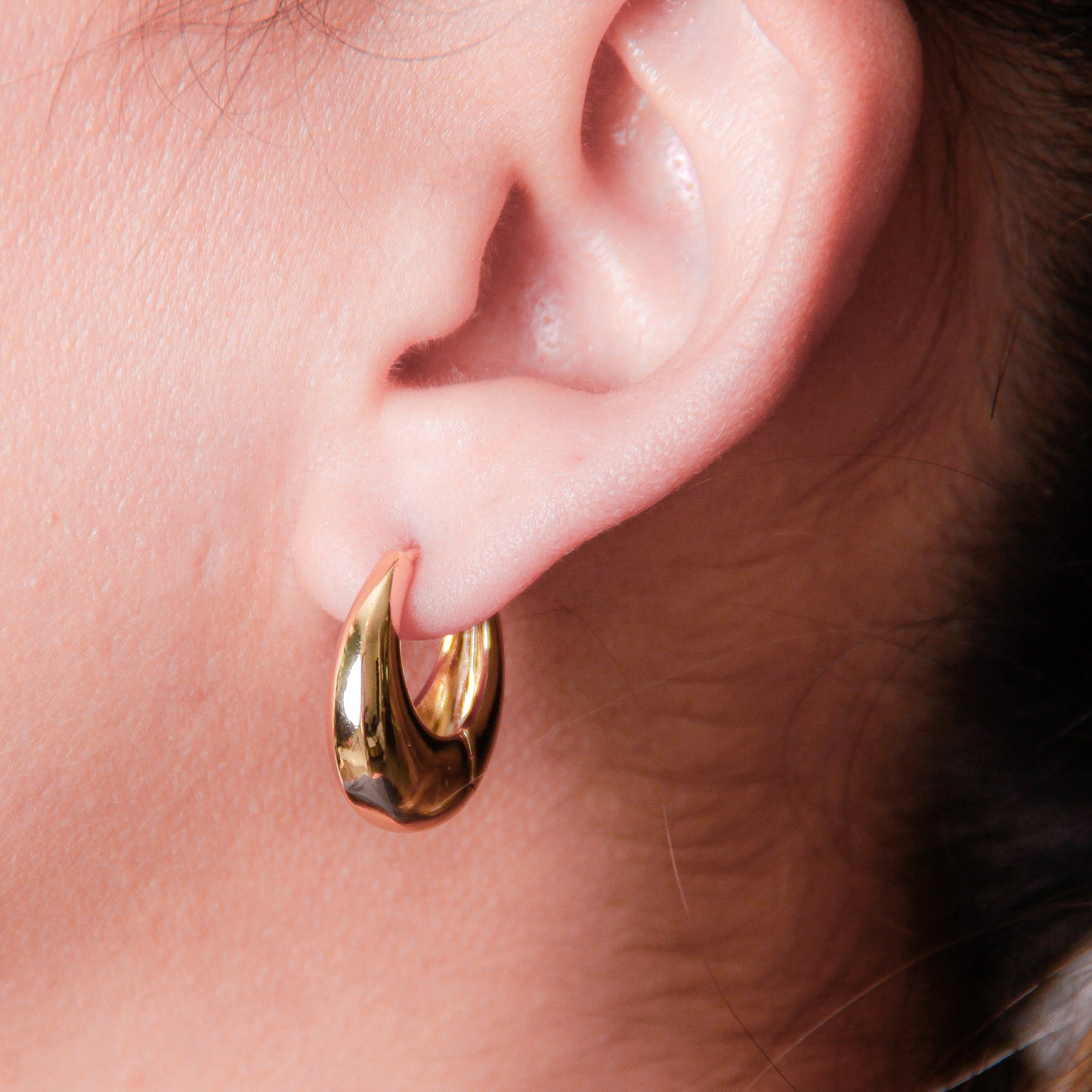 Aretes en baño de oro 18k