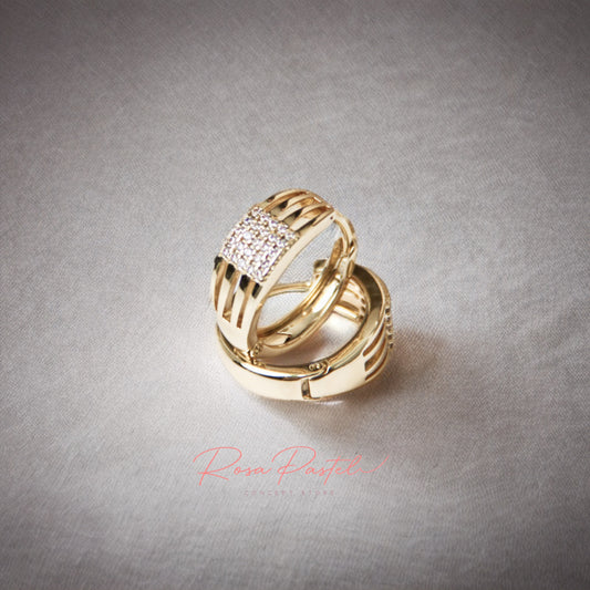 Arete en baño de oro 18k