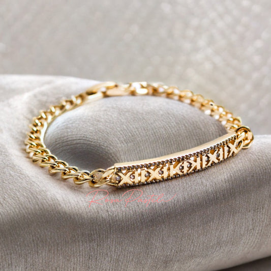 Pulsera en baño de oro 18k