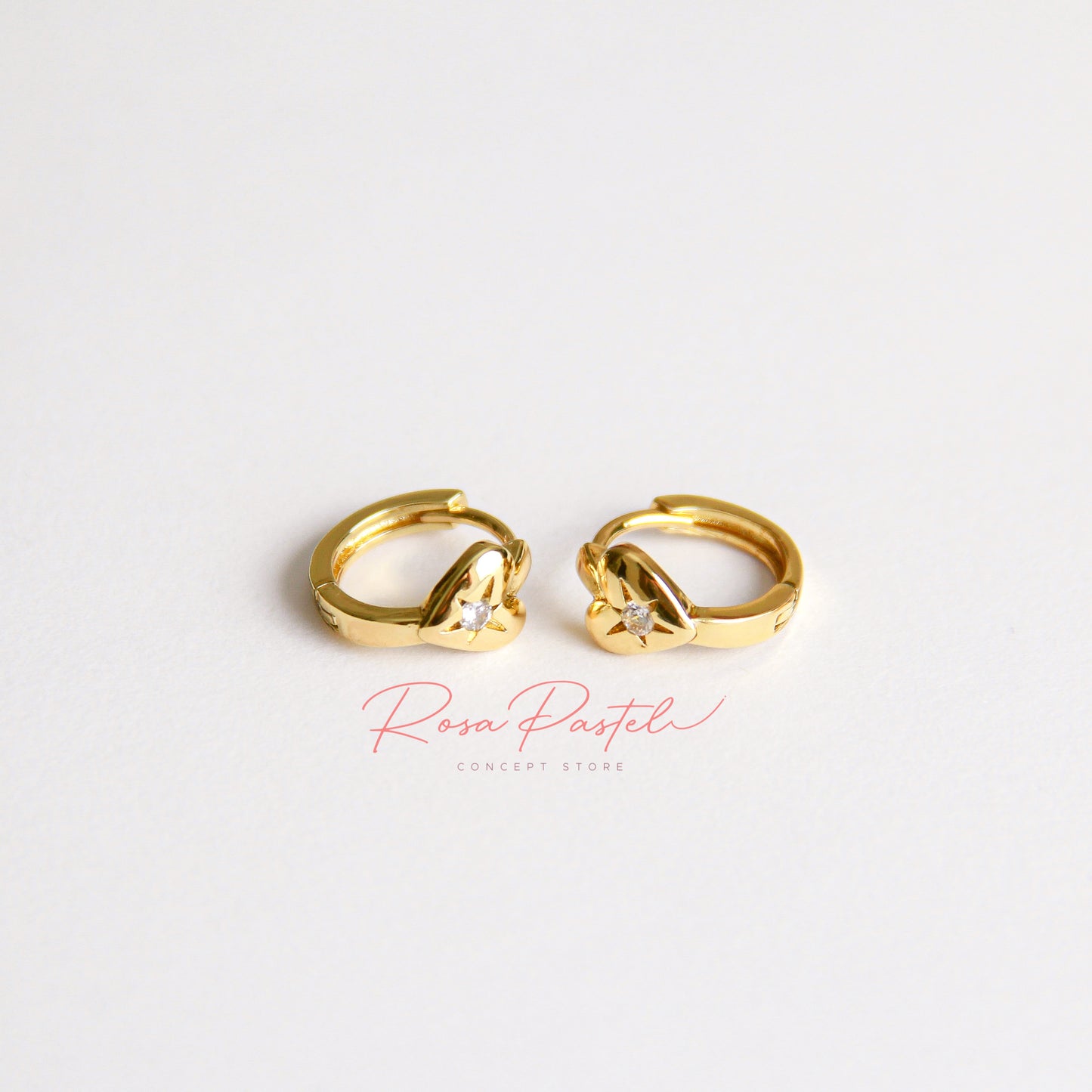 Aretes en baño de oro 18k
