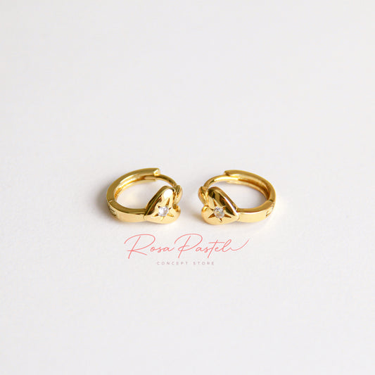 Aretes en baño de oro 18k