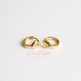 Aretes en baño de oro 18k