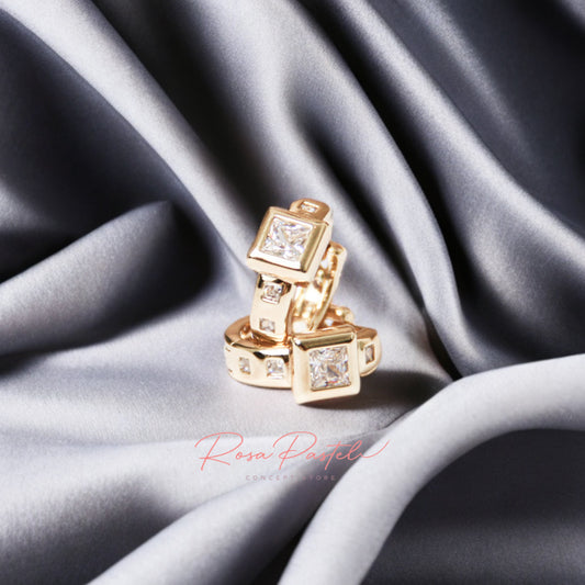 Arete en baño de oro 18k