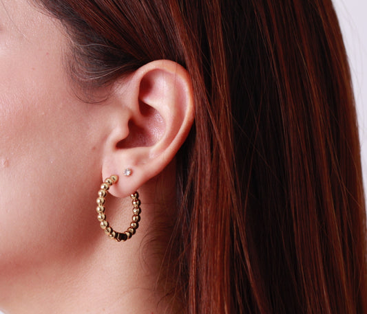 Aretes en baño de oro 18K