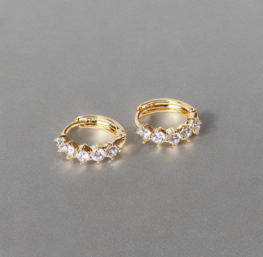 Aretes en baño de oro 18K