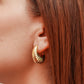 Arete en baño de oro 18k