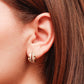 Arete en baño de oro 18k