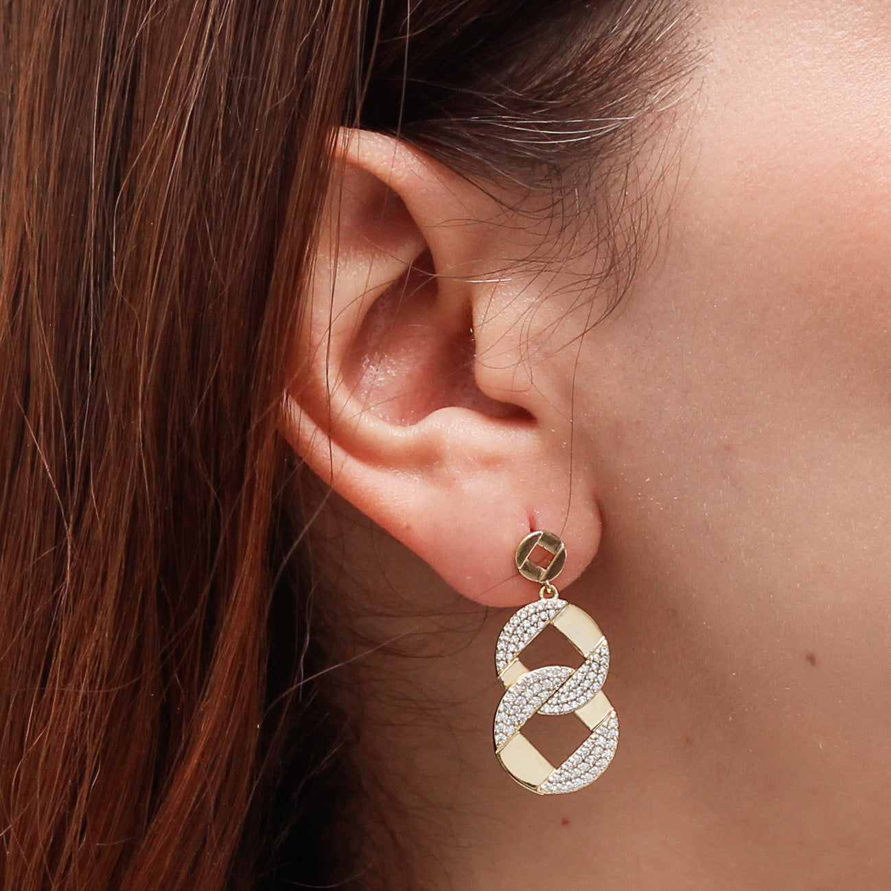 Arete en baño de oro 18k