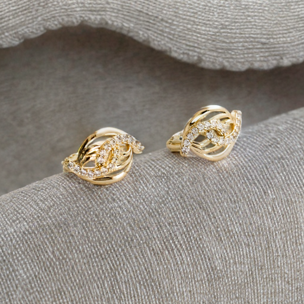 Arete en baño de oro 18k