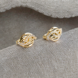 Arete en baño de oro 18k