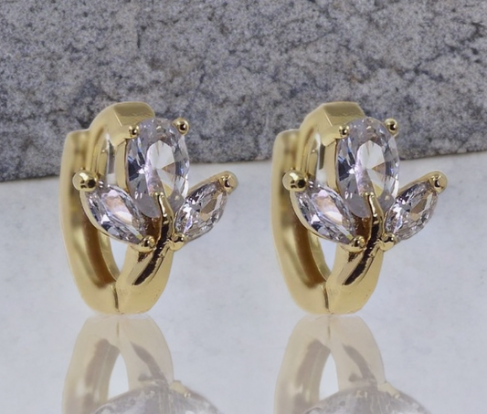 Arete en baño de oro 18k
