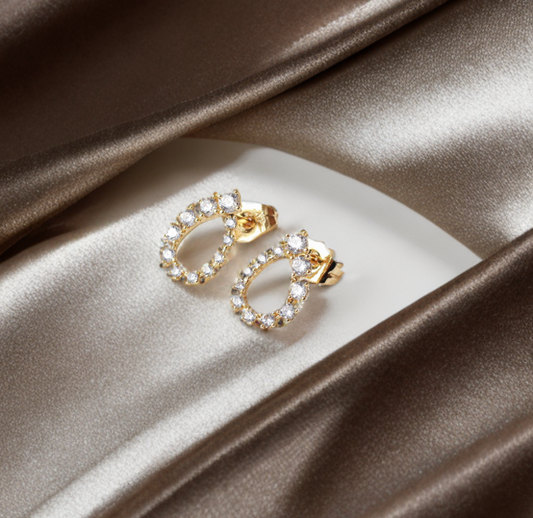 Arete en baño de oro 18k